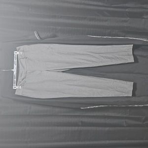 Grey slacks with adjustable waist